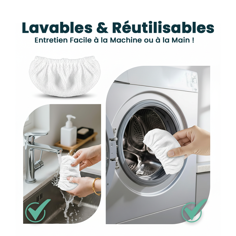 Lot de 3 Chiffons en Microfibre pour Nettoyeur Vapeur